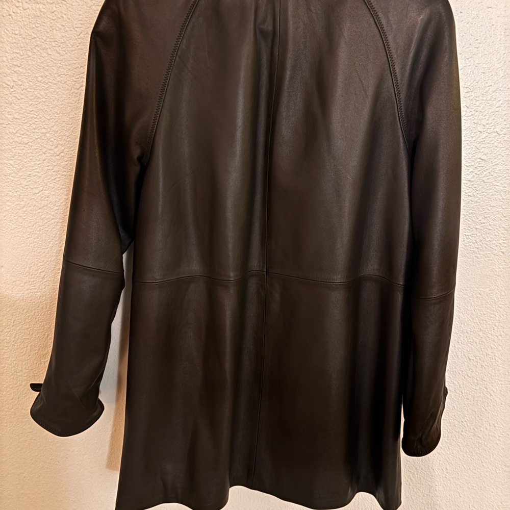 Ellen Tracy Dark Leather Jacket - image 4